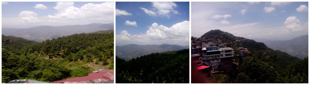 White puffs of clouds like sparkling sugar candies floating over queen of hills magnifying its beauty (center pic). Enormous amount of constructions popping up from every corner (right pic).